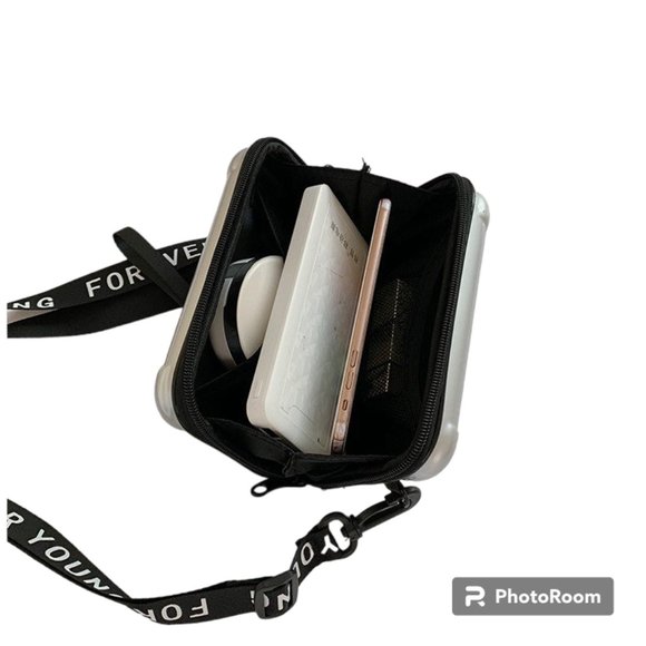 Blue Suitcase/Luggage Crossbody Wristlet Messenger Shoulder Bag Handbag … - Picture 4 of 6